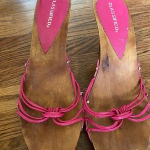 Classified Pink Knotted Strap Heels